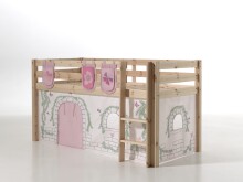 Spielbett >PINO< in Kiefer massiv weiß...
