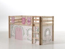 Spielbett >PINO< in Kiefer massiv weiß...