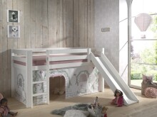 Spielbett >PINO< in Kiefer massiv weiß...