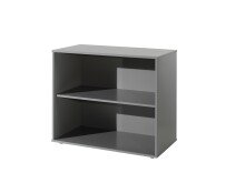 Regal >PINO< in Grau lackiert aus Skandinavische...
