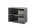 Regal >PINO< in Grau lackiert aus Skandinavische Kiefer - 85,5x43,3x72cm (BxHxT)