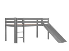 Spielbett >PINO< in Kiefer massiv grau lackiert - 210x114x218 (BxHxT)