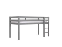 Spielbett >PINO< in Kiefer massiv grau lackiert -...