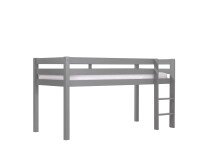 Spielbett >PINO< in Kiefer massiv grau lackiert -...