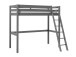 Hochbett >PINO< in Kiefer massiv grau lackiert - 209x190x165 (BxHxT)