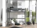 Hochbett >PINO< in Kiefer massiv grau lackiert - 209x190x165 (BxHxT)