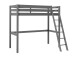 Hochbett >PINO< in Kiefer massiv grau lackiert - 209x190x165 (BxHxT)