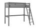 Hochbett >PINO< in Kiefer massiv grau lackiert - 209x190x165 (BxHxT)
