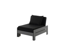 Sessel >PINO< in Kiefer massiv grau lackiert -...