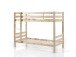 Etagenbett >PINO< in Kiefer massiv natur lackiert - 210x161x105 (BxHxT)