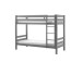Etagenbett >PINO< in Kiefer massiv grau lackiert - 210x161x105 (BxHxT)