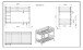 Etagenbett >PINO< in Kiefer massiv grau lackiert - 210x161x105 (BxHxT)