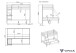 Etagenbett >PINO< in Kiefer massiv grau lackiert - 208x167x156 (BxHxT)