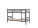Etagenbett >PINO< in Kiefer massiv grau lackiert - 210x140x105 (BxHxT)