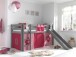 Spielbett >PINO< in Kiefer massiv grau lackiert - 210x114x218 (BxHxT)