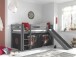 Spielbett >PINO< in Kiefer massiv grau lackiert - 210x114x218 (BxHxT)