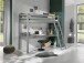 Hochbett >PINO< in Kiefer massiv grau lackiert - 209x190x165 (BxHxT)