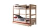 Etagenbett >PINO< in Kiefer massiv natur lackiert - 210x161x105 (BxHxT)