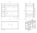 Etagenbett >PINO< in Kiefer massiv grau lackiert - 210x161x105 (BxHxT)