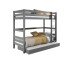 Etagenbett >PINO< in Kiefer massiv grau lackiert - 210x161x105 (BxHxT)