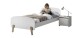 Kinderbett >KIDDY< in weiß aus Massiv Kiefer und MDF - 205,5x72,5x95cm (BxHxT)
