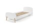 Kinderbett >KIDDY< in weiß aus Massiv Kiefer und MDF - 205,5x72,5x95cm (BxHxT)
