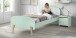 Kinderbett >KIDDY< in mintgrün aus Massiv Kiefer und MDF - 205,5x72,5x95 (BxHxT)