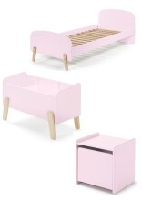 Kinderbett >KIDDY< in rosa aus Massiv Kiefer und...