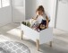 Kinderbett >KIDDY< in weiß aus Massiv Kiefer und MDF - 205,5x72,5x95cm (BxHxT)