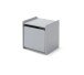 Kinderbett >KIDDY< in hellgrau aus Massiv Kiefer und MDF - 205,5x72,5x95 (BxHxT)