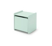 Kinderbett >KIDDY< in mintgrün aus Massiv Kiefer und MDF - 205,5x72,5x95 (BxHxT)