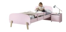 Kinderbett >KIDDY< in rosa aus Massiv Kiefer und...