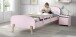 Kinderbett >KIDDY< in rosa aus Massiv Kiefer und MDF - 205,5x72,5x95cm (BxHxT)