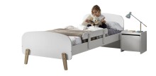 Kinderbett >KIDDY< in weiß aus Massiv Kiefer...