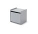 Kinderbett >KIDDY< in hellgrau aus Massiv Kiefer und MDF - 205,5x72,5x95 (BxHxT)