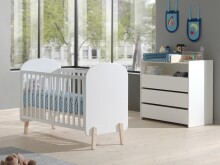 Babyzimmer-Komplettset >KIDDY< in Weiß - 129x94x68 (BxHxT)