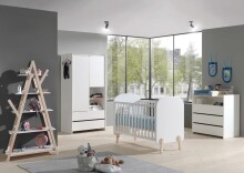 Babyzimmer-Komplettset >KIDDY< in Weiß - 129x94x68 (BxHxT)