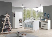 Babyzimmer-Komplettset >KIDDY< in Weiß - 129x94x68 (BxHxT)
