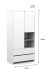 Babyzimmer-Komplettset >KIDDY< in Weiß - 129x94x68 (BxHxT)