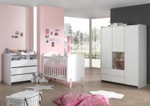 Babyzimmer-Komplettset >KIDDY< in Weiß - 129x94x68 (BxHxT)