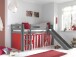 Spielbett >PINO< in Kiefer massiv grau lackiert - 210x114x218 (BxHxT)