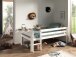 Spielbett >PINO< in Weiß - 207,6x83x104,9 (BxHxT)