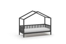 Hausbett >DALLAS< in Anthrazit aus Massive Kiefer -...