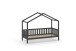 Hausbett >DALLAS< in Anthrazit aus Massive Kiefer - 210x170x97cm (BxHxT)