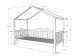 Hausbett >DALLAS< in Anthrazit aus Massive Kiefer - 210x170x97cm (BxHxT)