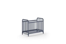 Babybett >BRONXX< in Blau matt aus Metall - 130,7x102,2x71cm (BxHxT)