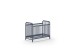 Babybett >BRONXX< in Blau matt aus Metall - 130,7x102,2x71cm (BxHxT)