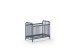 Babybett >BRONXX< in Blau matt aus Metall - 130,7x102,2x71cm (BxHxT)