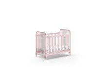 Babybett >BRONXX< in Pink matt aus Metall -...