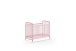 Babybett >BRONXX< in Pink matt aus Metall - 130,7x102,2x71cm (BxHxT)